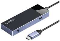 USB-концентратор ORICO DM-6P, разъемов: 1, 16 см, черный