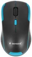 Мышь беспров. Gembird MUSW-410, 2.4ГГц, 3 кнопки + колесо кнопка,1600DPI чёрно-бирюзовый