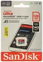 Карта памяти SanDisk 128GB microSDXC Class 10 Ultra UHS-I A 1 (140 Mb / s) + SD адаптер