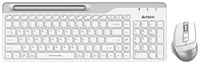 Клавиатура + мышь A4Tech Fstyler FB2535C белый / белый, интерфейс USB, беспроводной, slim-дизайн