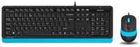Комплект клавиатура+мышь A4Tech Fstyler F1010 черный / синий