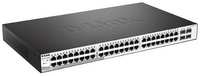 Коммутатор D-Link DGS-1210-52 / F3A, 48 портов 10 / 100 / 1000 Base, 4 порта SFP, поддержка VLAN и IPv6