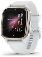 Умные часы Garmin Venu Sq 2 белые с кремово-золотым алюминиевым безелем