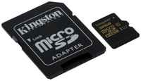Карта памяти Kingston microSD 64 ГБ Class 10, UHS-I, R / W 90 / 45 МБ / с, адаптер на SD, 1 шт.