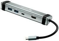 USB-концентратор Canyon 4-в-1 USB Type C (CNS-TDS03DG), разъемов: 4, серый