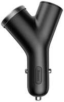 Автомобильное зарядное устройство Baseus Y type dual USB+ cigarette lighter extended car charger, RU