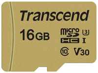 Карта памяти Transcend microSD 16GB TS16GUSD500S ( + adapter)