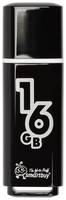 Флешка SmartBuy Glossy USB 2.0 16 ГБ, 1 шт., смолистый черный