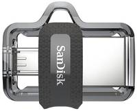 Флешка SanDisk Ultra Dual Drive m3.0 16 ГБ, 1 шт., серый