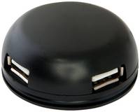 USB-концентратор Defender Quadro Light (83201), разъемов: 4, 15 см, черный