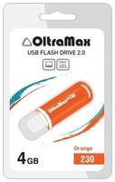 Флешка OltraMax 230 4 ГБ, orange