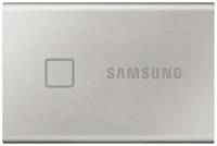 500 ГБ Внешний SSD Samsung T7 Touch, USB 3.2 Gen 2 Type-C, серебристый