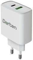 Сетевое ЗУ Dorten 36/38W QC+USB-C/PD белое