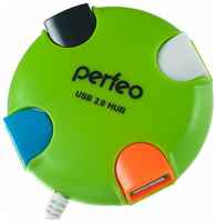 USB-Концентратор Perfeo 4 Port, (PF-VI-H020 Green) зелёный