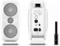 IK Multimedia Hi-res MTM reference studio monitor (single). Phase-coherent resp. 40Hz-24kHz freq. resp. (+ / - 2dB). 100W RMS per speaker. Built-in ARC – White