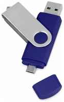 USB/micro USB-флешка на 16 Гб «Квебек OTG», синяя