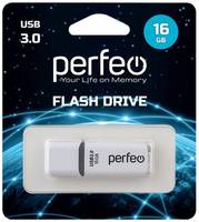 Накопитель USB 3.0 16гб Perfeo C12, белый