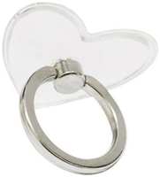 Кольцо держатель Krutoff для телефона Сердце прозрачное