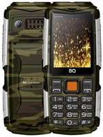 Телефон BQ 2430 Tank Power, 2 SIM, камуфляж / серебро