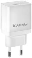 Сетевой адаптер питания Defender EPA-10 зарядка 2.1А USB-порт белая