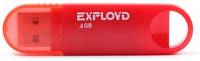 Флешка EXPLOYD 570 4 ГБ, 1 шт., red