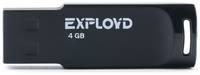 Флешка EXPLOYD 560 4 ГБ, 1 шт., black