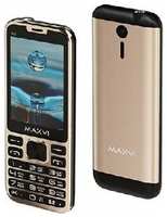 Телефон MAXVI X10, SIM+micro SIM, золотой металлик