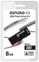 Флешка EXPLOYD 580 8 ГБ, 1 шт., black