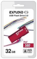 Флешка EXPLOYD 580 32 ГБ, 1 шт., red