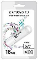 Флешка EXPLOYD 570 16 ГБ, 1 шт., white
