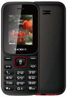 Телефон teXet TM-128, черный / красный