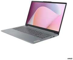 15.6″ Ноутбук Lenovo IdeaPad Slim 3 Ryzen 3 7320U (2.4 ГГц), RAM 8 ГБ, SSD 256 ГБ Radeon 610M, Без ОС, Arctic Grey, Росс клав