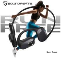 Наушники беспроводные спортивные, SoundPeats RunFree с микрофоном, черные