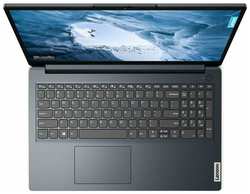 Ноутбук 15.6″ HD LENOVO IdeaPad 1 blue (Cel N4020 / 8Gb / 256Gb SSD / VGA int / noOS) (82V700DMPS) (английская клавиатура)