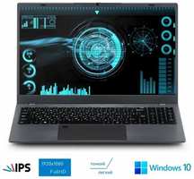 ELITEPC Ноутбук 15.6, ультрабук для работы и учебы, процессор Intel N5095, RAM 16 ГБ DDR4, SSD 512 ГБ, Intel UHD Graphics, Windows 10Pro, русская раскладка, Black