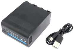 VbParts Аккумулятор для видеокамеры Sony CCD-RV (NP-F970) USB Type-C 7.4V 10500mAh усиленная