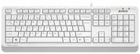 Клавиатура A4TECH Fstyler FKS10, USB, белый серый [fks10 white]