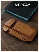 Подставка для телефона деревянная, из мербау, настольная, для смартфона, для планшета, LOBARO, под телефон, на стол