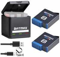 Аккумулятор Batmax для GoPro8 / 7 / 6 / 8 (AJBAT-001) - 2 шт. + З / У на 3 аккумулятора