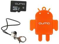 Комплект QUMO для мобильных устройств MicroSD 32GB CL 10 + USB картридер FUNDROID оранжевый