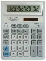 Калькулятор настольный (большой бухгалтерский) 12-разрядный, SKAINER SK-777XWH, двойное питание, 157 х 200 х 32 мм