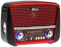 Радиоприемник Ritmix RPR-050 RED, функция MP3-плеера, фонарь, красный