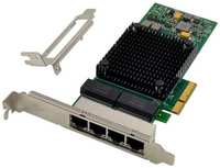 Сетевая карта PCIe x4 (Intel NHI350AM2x2), 4 x RJ45 Gigabit Ethernet (ORIENT XWT-INT350L4PE4)