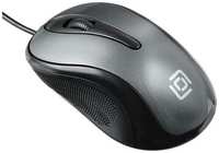 Мышь Oklick, мышь оптическая, мышь проводная, USB, мышь 1600 dpi, мышь черного и серого цветов