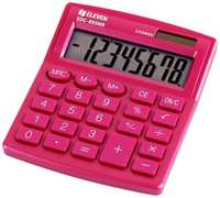 Калькулятор Eleven настольный, 8 разрядов, двойное питание, 127х105х21 мм, розовый (SDC-805NR-PK)