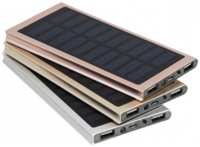 Внешний аккумулятор Power Bank KEYWAY солнечная батарея 10000 мАч, черный