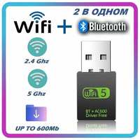 SDEV Двухдиапазонный адаптер Wi-Fi + Bluetooth W-53