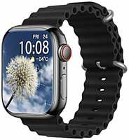 Умные часы HW9 PRO MAX Smart Watch AMOLED 2.2, iOS, Android, 3 Ремешка, Голосовой помощник, Bluetooth, серый