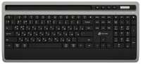Клавиатура Oklick 860S, USB, Bluetooth / Радиоканал, c подставкой для запястий, серый + черный [1809323]
