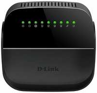Wi-Fi роутер D-LINK DSL-2740U / R1A, ADSL2+, черный